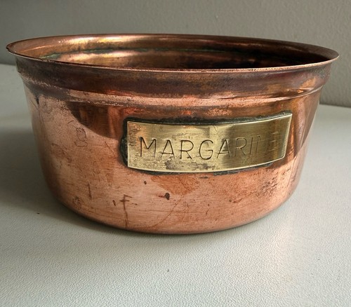 Vintage copper margarine dish - vintage,