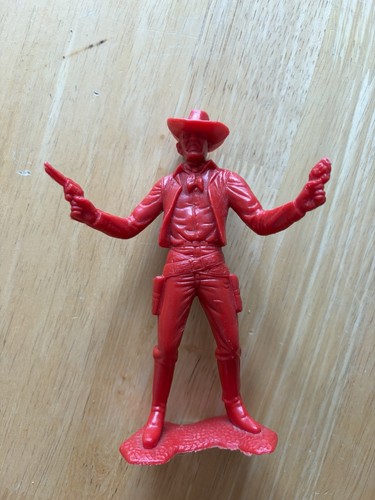 Red plastic cowboy - figure, toy