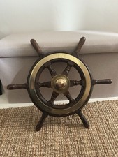 Large Wooden Ship Wheel