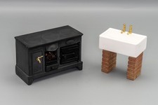 1:12 Dolls House Stove & Sink By Hearth & Home Miniatures