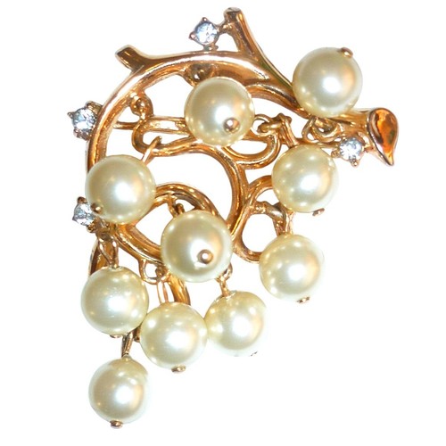 Crown trifari gold tone - trifari,