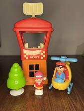 Happyland Airport, Helicopter And Two Figures