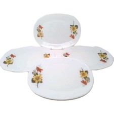 4 Vintage JAJ Pyrex Autumn Glory Pattern Oval Steak Plates Serving Platter Dish