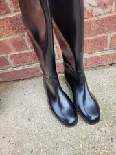Horse Riding Boots Shiny Black Leather Size 5 38-39 Women's Boots Knee High