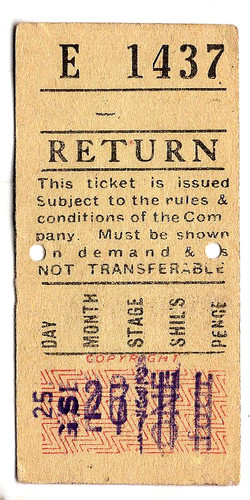 Bus ticket frank coales - bus,
