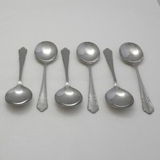 DUBARRY Design ROYAL DOULTON Stainless Steel Cutlery Six Soup Spoons 18.3 cm