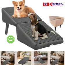 Dog Step with Footrest Stool Foldable Dog Vehicle Stair for Senior Animal