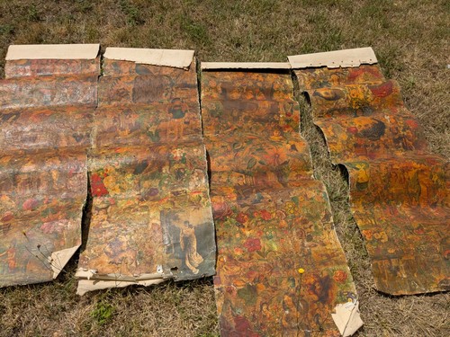 Antique decoupage folding - decoupage,