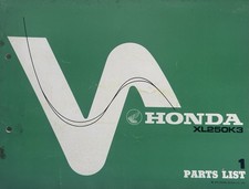 HONDA XL250K3 GENUINE ORIGINAL PARTS MANUAL 1975