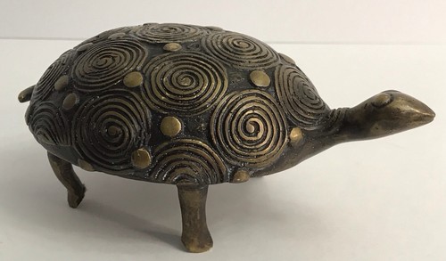 Vintage ashanti bronze turtle - vintage,