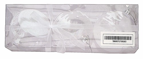 Medium clear baubles with - medium,