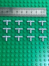 Lego Technic 12 x GREY Pneumatic / Hydraulic Hose T Connector Light Grey