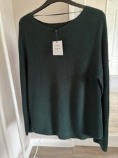 BNWT John Lewis Women’s Wool Blend Boat Neck Rib Sweater- Green- Size 12-RRP £59