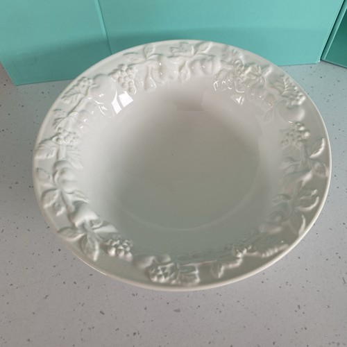 Vintage embossed large ceramic - embossed,