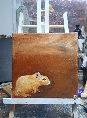 Gerbil painting oil on - gerbil.,