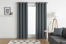 Faux silk curtains eyelet - faux,