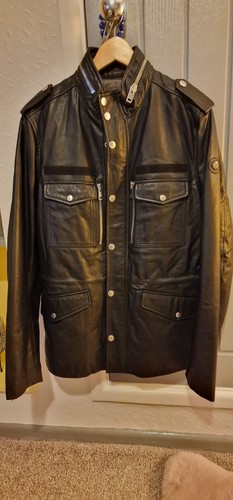 Men leather jacket - men's,