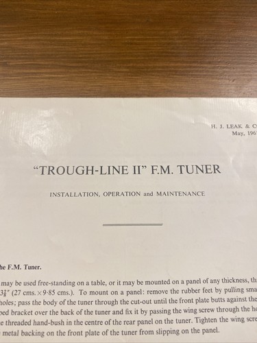 Leak troughline tuner - troughline, fm