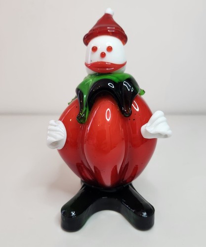 Vintage murano glass clown - glass,