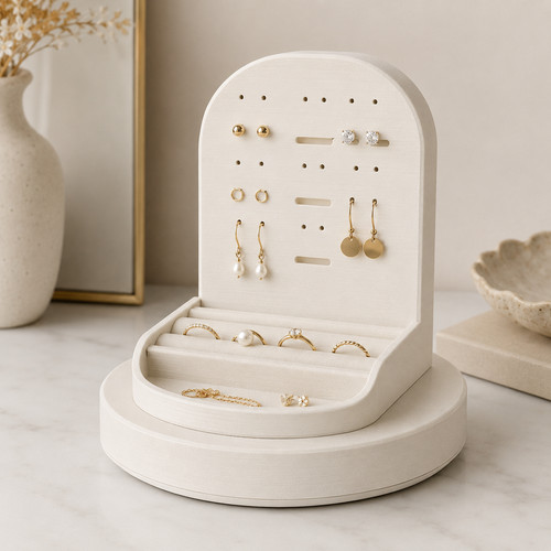 Rotating jewelry organizer - rotating, 3d