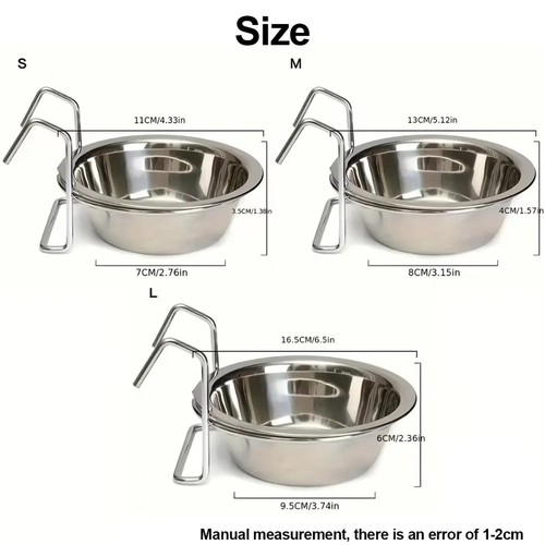 Hang bowl metal for pet - metal,