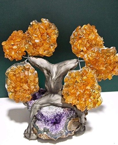 Gemstone tree ornament citrine - tree,