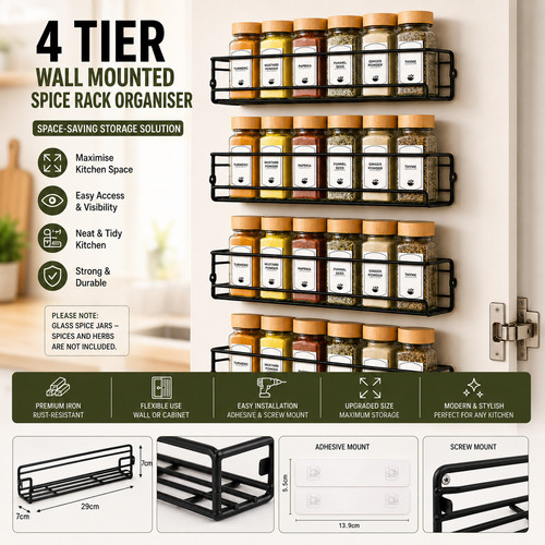 Tier wall mounted - 4, spice