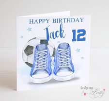 Personalised CONVERSE BOYS Birthday Card - Football Teenager Son Brother