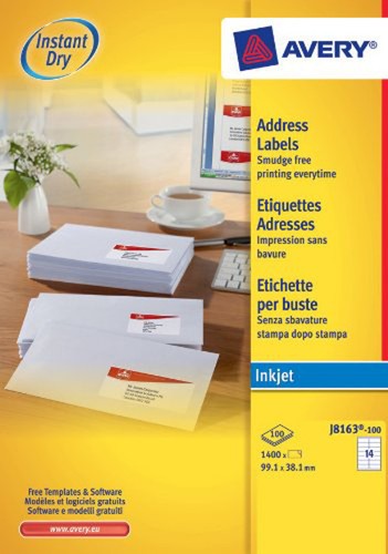 Avery labels j8163 instant - labels, j8163-25