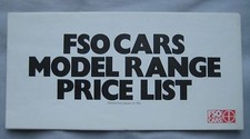 1982 FSO Price List