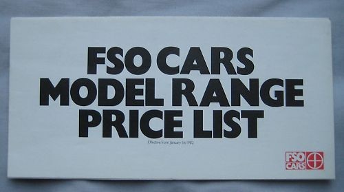 1982 fso price - 1982, list