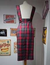 Vivien Of Holloway  Vintage Inspired Wiggle Pencil Pinafore Skirt With Straps