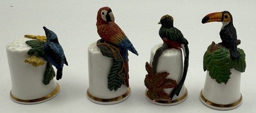 Four sterling classic thimbles - sterling,