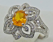 Yellow Sapphire Diamond Ring