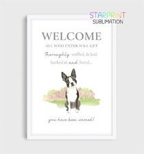 Boston Terrier "Welcome"