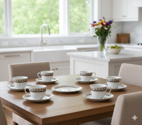 Cup and saucer set - and, piece