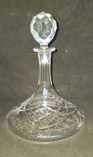 Lead Crystal Ships Decanter. Traditionally used For Whisky, Brandy or Wine.