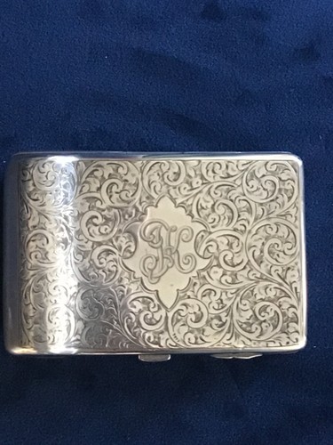 Silver tobacoo snuff box 1909 - silver, tobacoo/