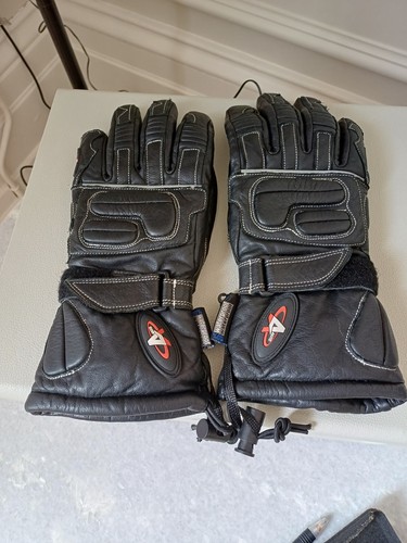 Akito black leather motorcycle - black,