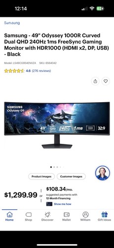 Samsung odyssey curved - odyssey, 49"