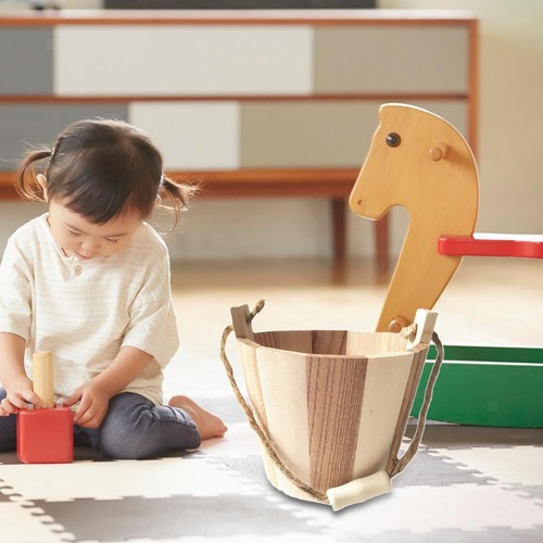 Mini wooden bucket container - wooden,