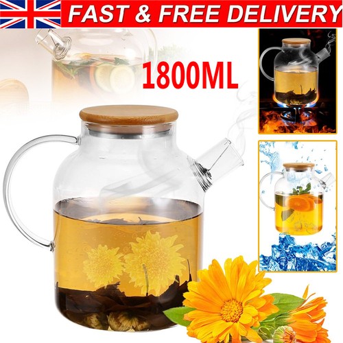 Large glass teapot - large,