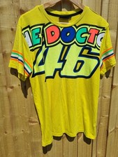 Official Valentino Rossi VR46 The Doctor T-Shirt - Yellow - Large