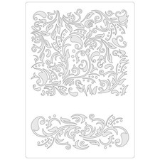 Swirling Damask Background |