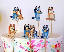 Bluey | blue dog | cupcake toppers | birthday party decoration | cake decoration