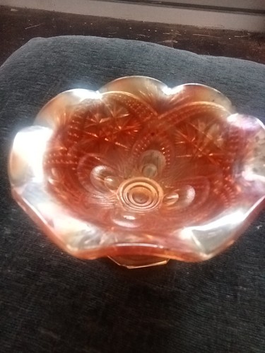 Carnival glass bowl - glass,