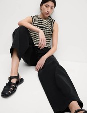 Marks & Spencer Womens Black Loose Fit Women Trousers - M&S