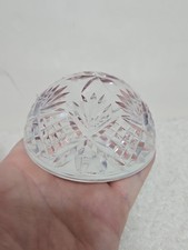 ROYAL DOULTON  FINEST Clear CUT GLASS CRYSTAL PAPERWEIGHT WITHOUT BOX VGC