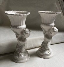VINTAGE Set of 2 White Ceramic
