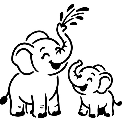 Mother elephant baby - elephant, baby'